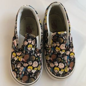 Vans slip ons peanuts gang toddler size 6